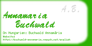 annamaria buchwald business card
